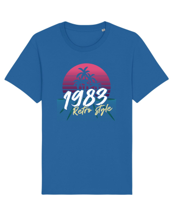Synthwave 1983 SW retro style Royal Blue