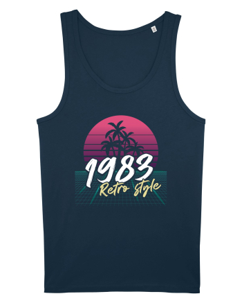 Synthwave 1983 SW retro style Navy