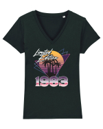 Synthwave 1983 SW triangles limited edition Tricou mânecă scurtă guler V Damă Evoker