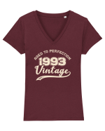 Vintage 1993 BC Aged to perfection Tricou mânecă scurtă guler V Damă Evoker