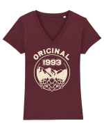 Vintage 1993 BC Original Tricou mânecă scurtă guler V Damă Evoker