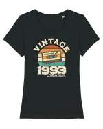 Vintage 1993 Retro sunset casette Tricou mânecă scurtă guler larg fitted Damă Expresser