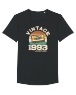 Vintage 1993 Retro sunset casette Tricou mânecă scurtă guler larg Bărbat Skater