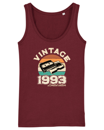 Vintage 1993 Retro sunset videotape Burgundy
