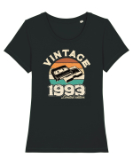 Vintage 1993 Retro sunset videotape Tricou mânecă scurtă guler larg fitted Damă Expresser