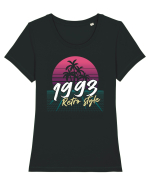 Synthwave 1993 SW retro style Tricou mânecă scurtă guler larg fitted Damă Expresser