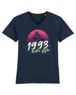 Synthwave 1993 SW retro style Tricou mânecă scurtă guler V Bărbat Presenter