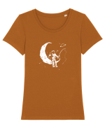 Astronaut Tricou mânecă scurtă guler larg fitted Damă Expresser