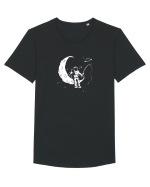 Astronaut Tricou mânecă scurtă guler larg Bărbat Skater