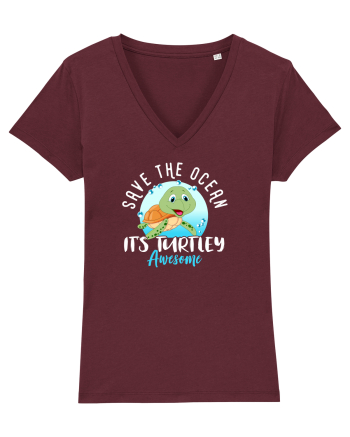 Save the ocean Burgundy