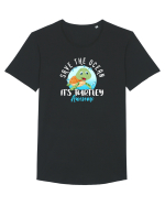 Save the ocean Tricou mânecă scurtă guler larg Bărbat Skater