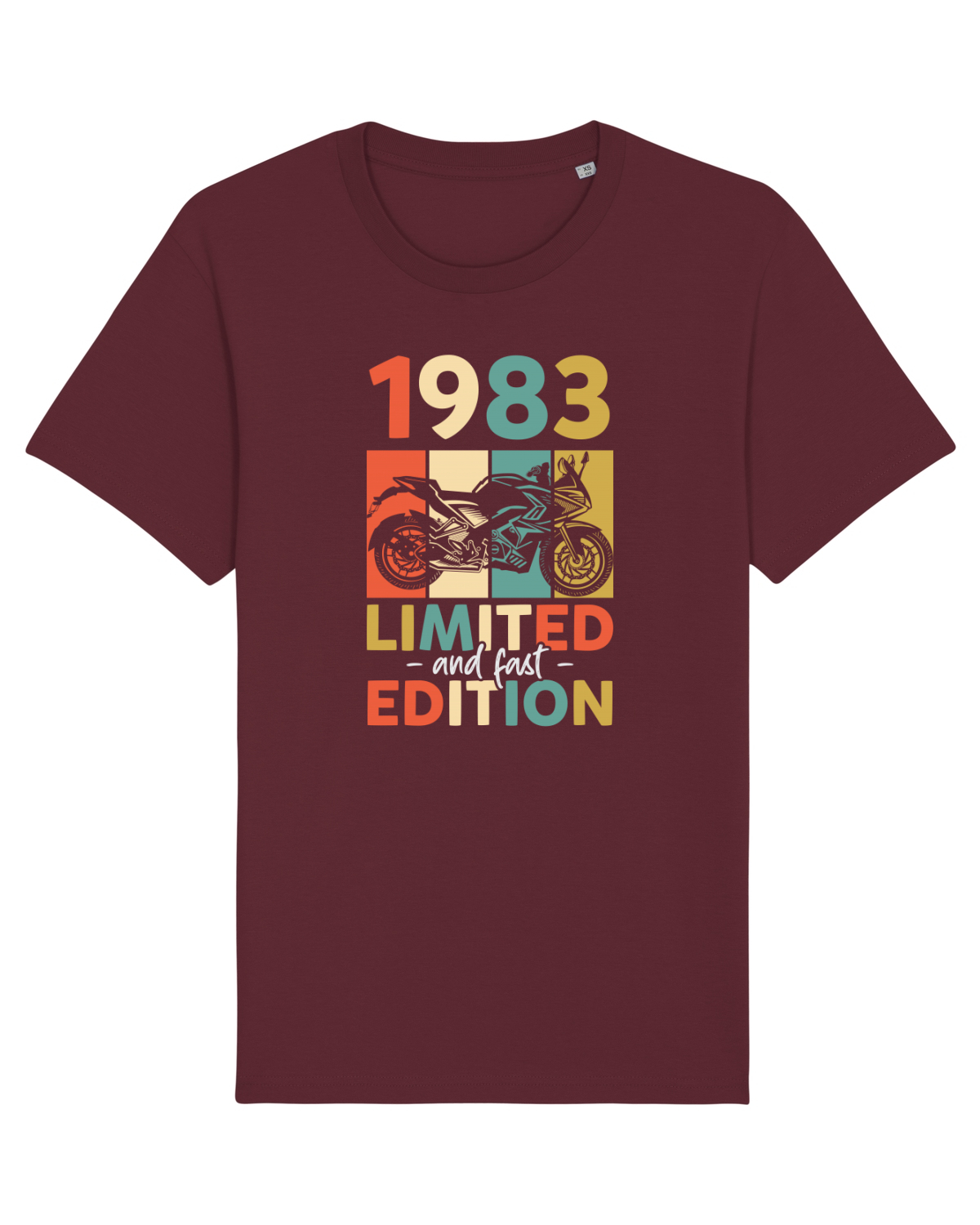 Tricou mânecă scurtă Unisex Rocker Burgundy