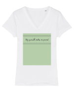 my mouth makes me proud Tricou mânecă scurtă guler V Damă Evoker