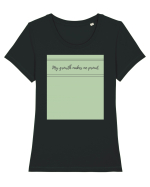 my mouth makes me proud Tricou mânecă scurtă guler larg fitted Damă Expresser