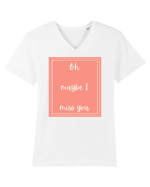 oh maybe i miss you2 Tricou mânecă scurtă guler V Bărbat Presenter