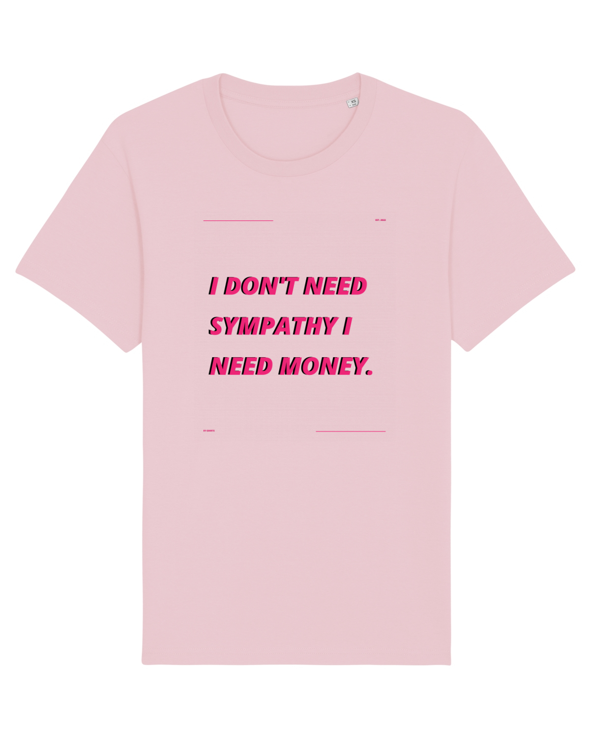 Tricou mânecă scurtă Unisex Rocker Cotton Pink