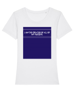 i am the creator of all my success Tricou mânecă scurtă guler larg fitted Damă Expresser