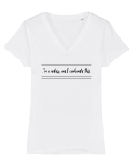 i m a badass ana i can handle this2 Tricou mânecă scurtă guler V Damă Evoker