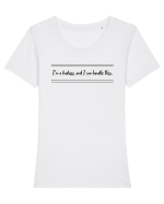 i m a badass ana i can handle this2 Tricou mânecă scurtă guler larg fitted Damă Expresser