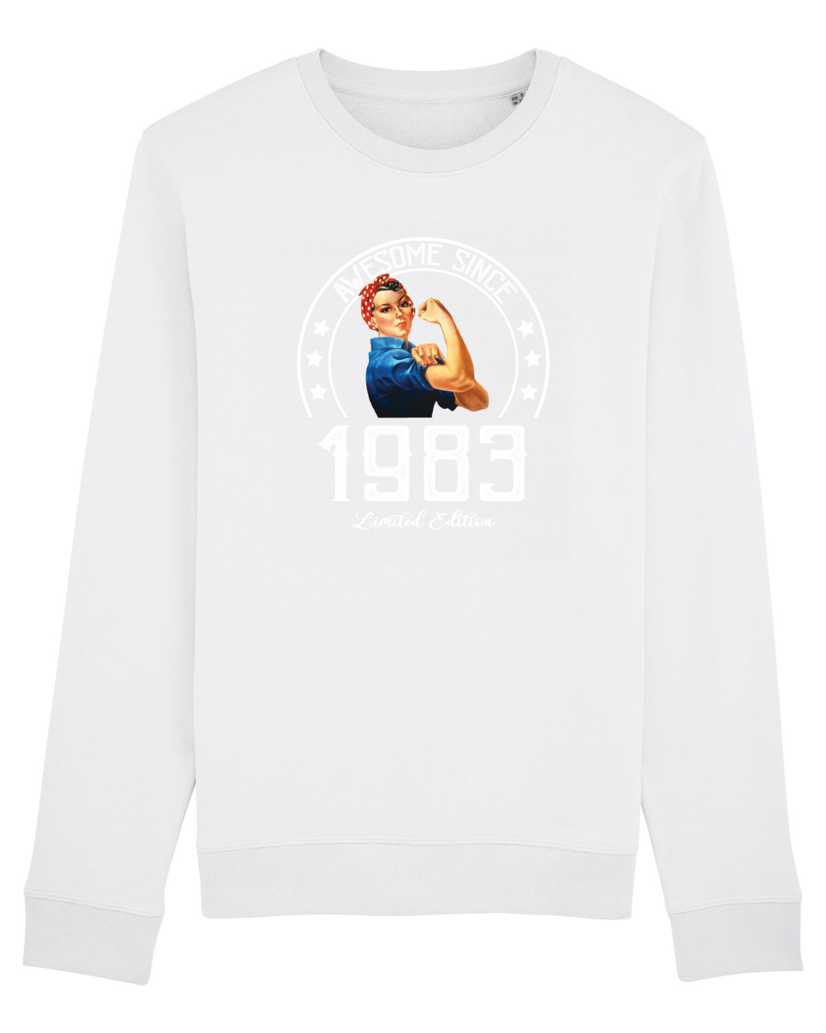 Bluză mânecă lungă Unisex Rise White