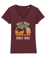 Best mom since 1983 Tricou mânecă scurtă guler V Damă Evoker