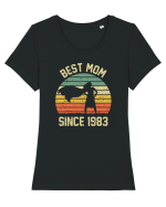 Best mom since 1983 Tricou mânecă scurtă guler larg fitted Damă Expresser