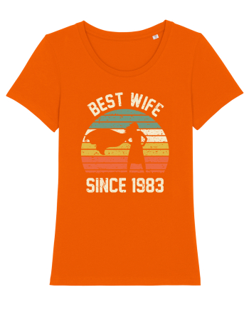 Best wife since 1983 Bright Orange