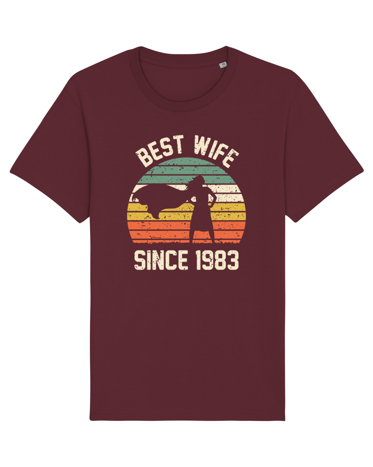 Tricou mânecă scurtă Unisex Rocker Burgundy