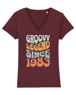 Groovy legend since 1983 Tricou mânecă scurtă guler V Damă Evoker