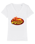 Hottie 1983 Tricou mânecă scurtă guler V Damă Evoker