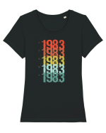 My year - 1983 Tricou mânecă scurtă guler larg fitted Damă Expresser