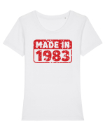 Simply made in 1983 Tricou mânecă scurtă guler larg fitted Damă Expresser