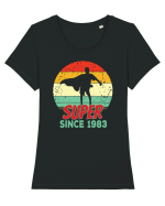 Super since 1983 Tricou mânecă scurtă guler larg fitted Damă Expresser