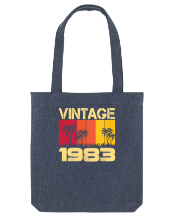 Vintage 1983 - sunny palm trees Midnight Blue