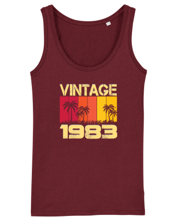 Vintage 1983 - sunny palm trees Burgundy