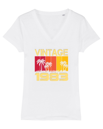 Vintage 1983 - sunny palm trees White