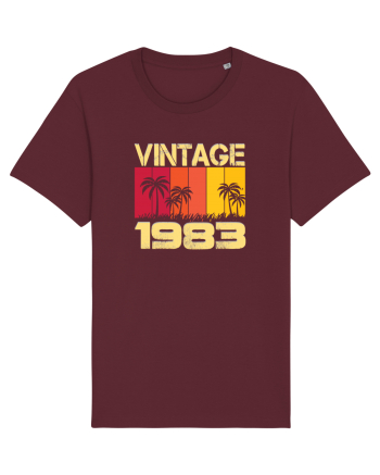 Vintage 1983 - sunny palm trees Burgundy