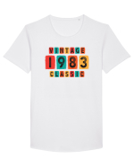 Vintage 1983 classic Tricou mânecă scurtă guler larg Bărbat Skater