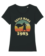 Super mama - best of 1983 Tricou mânecă scurtă guler larg fitted Damă Expresser