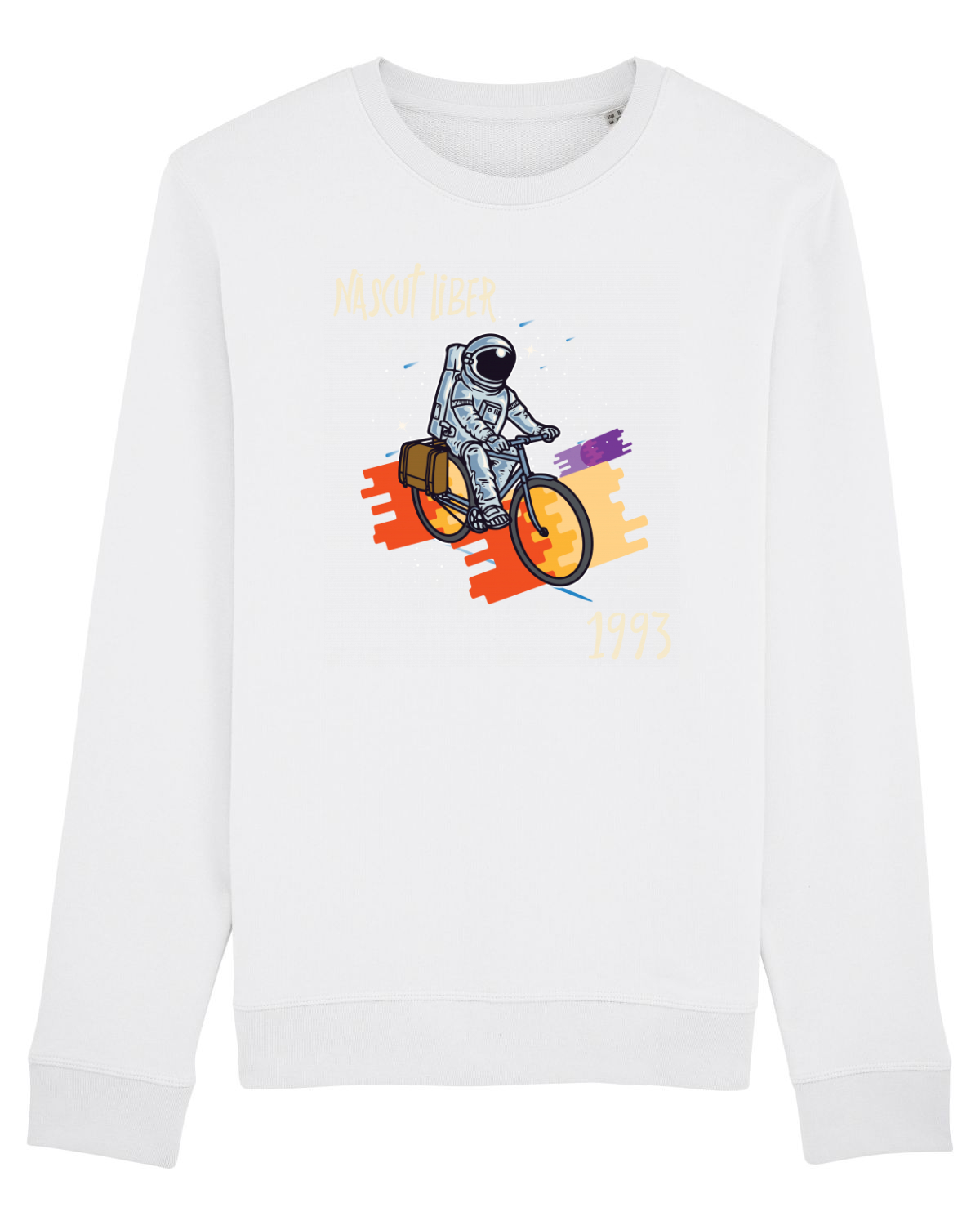 Bluză mânecă lungă Unisex Rise White