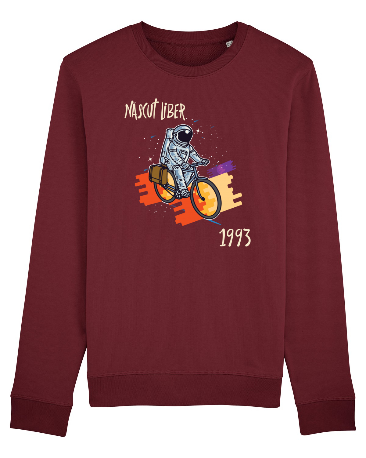 Bluză mânecă lungă Unisex Rise Burgundy