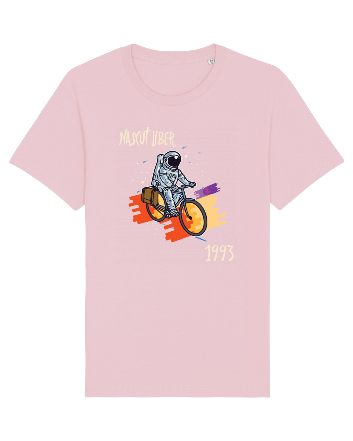 Tricou mânecă scurtă Unisex Rocker Cotton Pink