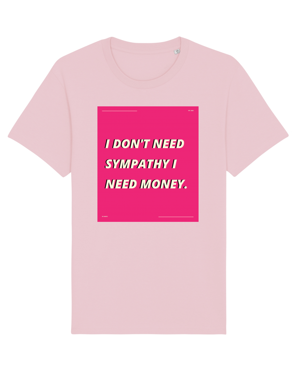 Tricou mânecă scurtă Unisex Rocker Cotton Pink