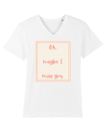 oh maybe i miss you3 Tricou mânecă scurtă guler V Bărbat Presenter