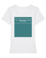 i am a person who is capable and strong3 Tricou mânecă scurtă guler larg fitted Damă Expresser