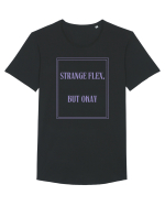 strange flex but okay6 Tricou mânecă scurtă guler larg Bărbat Skater
