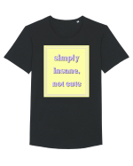 simply insane not cute2 Tricou mânecă scurtă guler larg Bărbat Skater