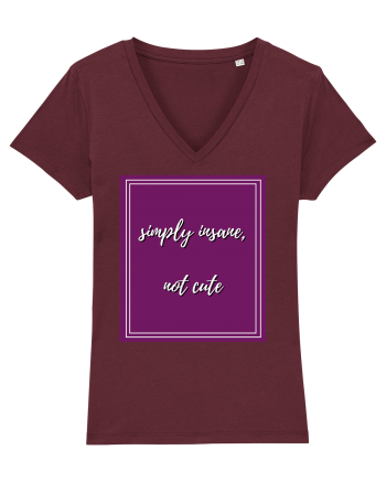 simply insane not cute3 Burgundy