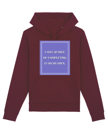 i am capable of completing it on my  own Burgundy