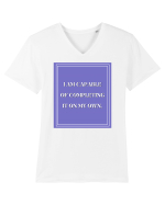 i am capable of completing it on my  own Tricou mânecă scurtă guler V Bărbat Presenter